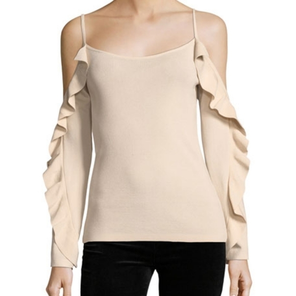 Club Monaco Tops - Club Monaco Cold Shoulder Ruffled Sleeve Top.